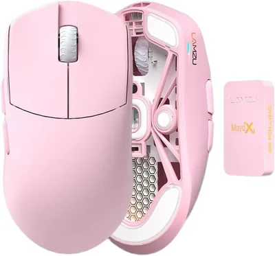 Lamzu Maya X Gaming Mouse, Light Pink, Best Deal