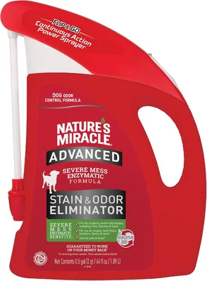 Nature's Miracle Advanced Stain & Odor Eliminator Dog 64oz Flip & Go Sprayer Enzymatic Formula Best Deal