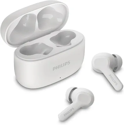 Fone de Ouvido Sem Fio PHILIPS TWS TAT1109WT/00, Bluetooth, Microfone, Bateria de 24h, Branco