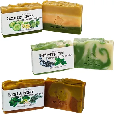Handmade Vegan Soap Set - Organic Cold Process