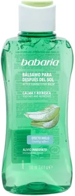Babaria - Après-soleil effet glace format voyage | Avec aloe vera | Soin solaire | Calme, hydrate et régénère | Hydratant boisson