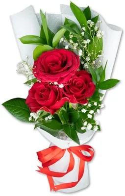 Three Rose Red Bouquet | 65% Off