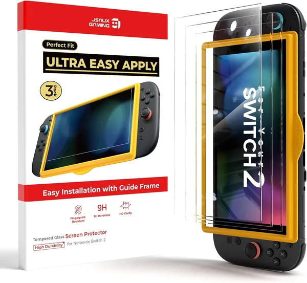 JSAUX 3-Pack Screen Protector for Nintendo Switch 2