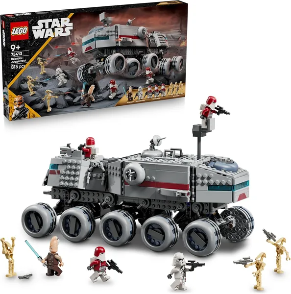 LEGO Star Wars 75413 Le Juggernaut de la République - Jeu de construction avec 3 droïdes et 5 figurines miniatures
