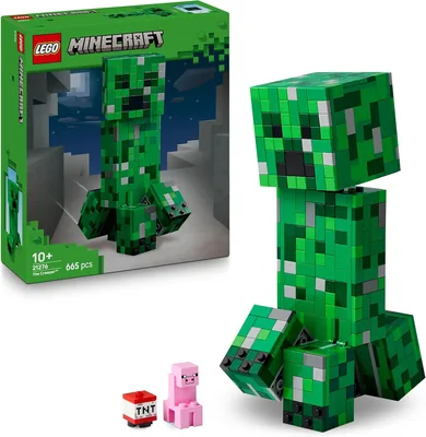 LEGO Minecraft Creper Spieldekor, Kreativt Barns Figur Actionsspel Computerspel Tematisk Geschenk, spelrum Dekor Kollektion