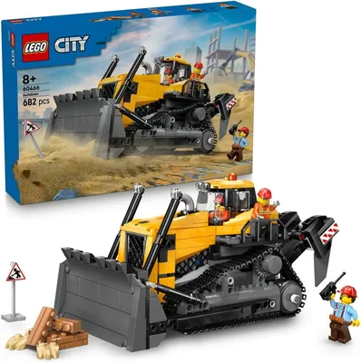LEGO City Żółty buldożer 60466 | Maszyna budowlana dla dzieci, zestaw klocków konstrukcyjnych, prezent dla chłopca i dziewczyny