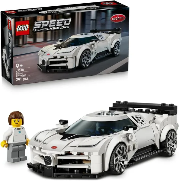 LEGO Speed Champions Bugatti Centodieci Hyper Sports Car Toy - Car Model Kit with a Driver Minifigur
