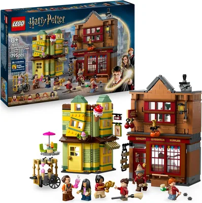 LEGO Harry Potter Zwak & Bandages Quidditch Paleis en IJsjeswinkel, Wegisweg Speelgoedset met 6 Minifiguren en Accessoires - 40% Korting