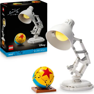 LEGO Ideas Disney Pixar Luxo Jr. - Lampe de construction pour adultes - Modèle collectionneur avec références cachées dans le film - Home Office 36% Off
