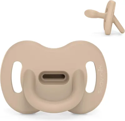 Suavinex Silicone Passagino, Teata Simmetrica 6-18 Mesi, LH Pro, Nocciola | Teata Fisiologica, Super Morbida e Flessibile, Ideale