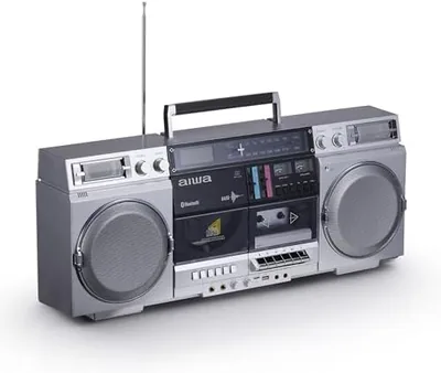 Aiwa Retro Boombox CD Player - Silver