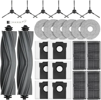 DREAME L10s Ultra Gen 2/L10s Pro Ultra Heat/X30 Ultra / MOVA E30 Ultra Vakroboter - 25-pack tillbehör, 2 huvudbor, 5% rabatt