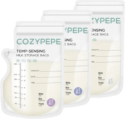 100 Pcs Breastmilk Storage Bags 8oz Temperature Change