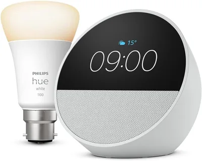 Echo Spot (Newest Gen) + Hue Bulb 43% Off