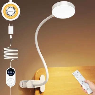 Glocusent 72LED Clip Reading Lamp - 3 Colours