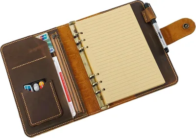 Leather A5 Planner Binder Refillable Journal
