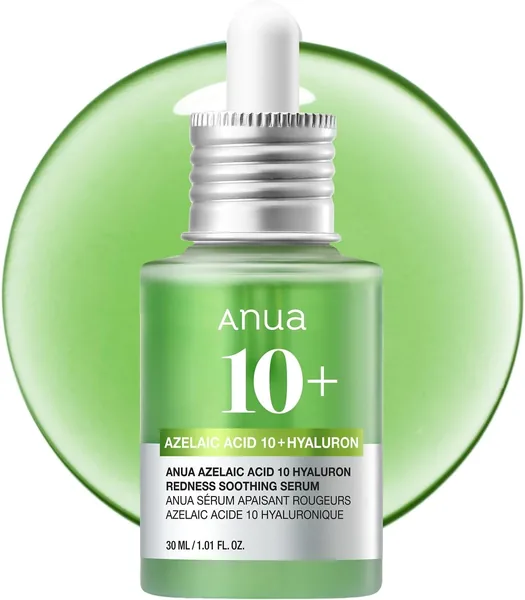 Anua Azelaic Acid 10 Hyaluron Redness Soothing Serum, Face Serum for Blemished & Sensitive Skin