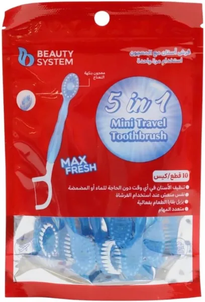 Beauty System Toothbrush and Toothpaste with Floss 10-Pieces 20 g