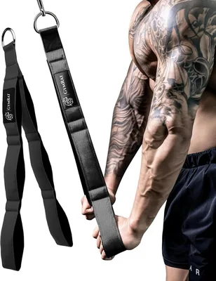 GYMRAT™ ट्राइसेप रोप केबल अटैचमेंट हैंडल्स, बड़ा रेंज ऑफ मोशन, ट्राइसेप पुल डाउन रोप फॉर पुशडाउन्स, क्रंचेज़ 75% ऑफ