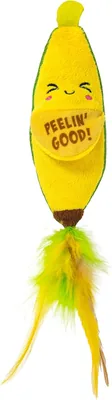 Catstages Kicker Peelin' Good Banana Dental Cat Toy with Catnip