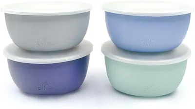 Elk and Friends Kids Bowls with Silicone Sleeves & Lids - Dishwasher Safe