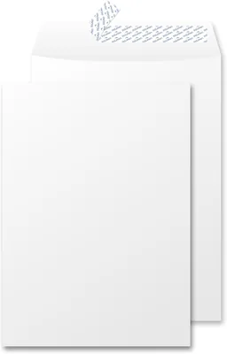 Dolphin A4 White Self-Seal Envelopes 324x229mm, 100GSM Thick Mailing Envelopes for Documents & Contracts