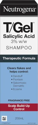 Neutrogena T/Gel 3% Salicylic Acid Shampoo 200mL | Controls dandruff, psoriasis, seborrhoeic dermati