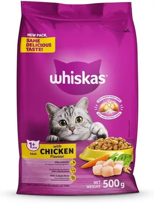 Whiskas Chicken Flavour Dry Adult Cat Food 500g | Save 42%