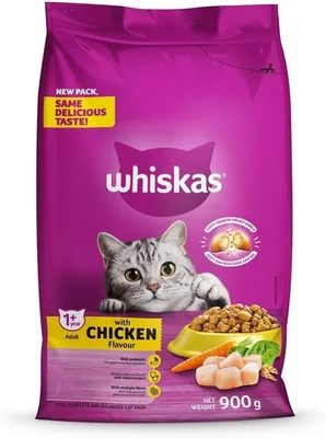 Whiskas Chicken Flavoured Adult Dry Cat Food 900 g