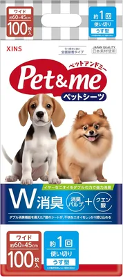 Pet & Me ペットシーツ デオドラント付 薄型 一度吸収 ワイドサイズ 45×60cm パック100枚 Best Deal