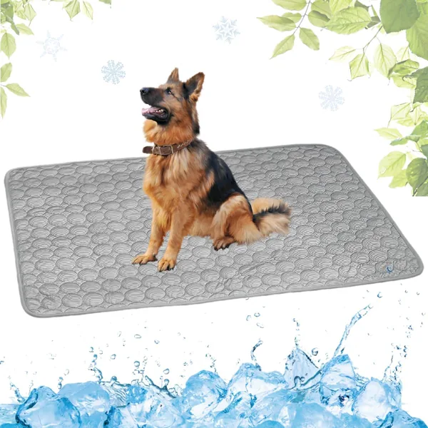 LEZUAN Kühlmatte für Hunde, Selbstkühlende Hundematte, Kühldecke für Katzen, Nicht-toxische Kühlmatte für Haustiere, Waschbare Hundekühlmatte