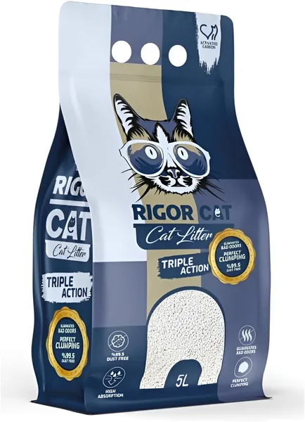 Rigor Cat Litter - Activated Carbon, 5 Ltr