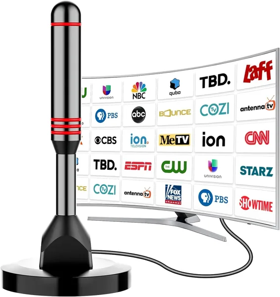 Antena de TV Digital 4K 1080P Interior con Amplificador Inteligente y Base Magnética - Mejor Oferta