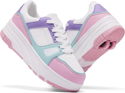 ANEFUN Rollerschaatsen voor kinderen, meisjes, jongens, verwijderbare mode sneakers met wielen - Best Deal