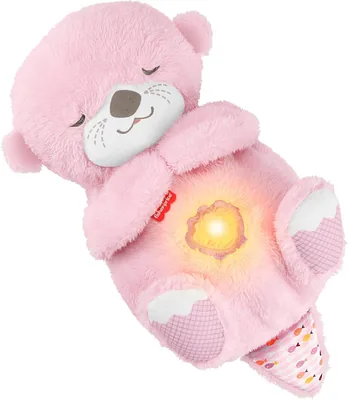 Fisher-Price - Mon Ottre Cuddles Bonne Nuit Lumière Musicale avec Mécanisme de Respiration et Lumières, Rose pour Bébés - 44% Off