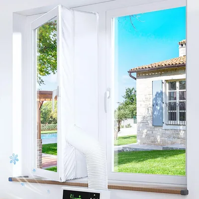 Kit de caoutchouc Gruntbear pour climatiseur, joint de 400 cm pour fenêtre, kit compatible avec toutes les climatisations mobiles