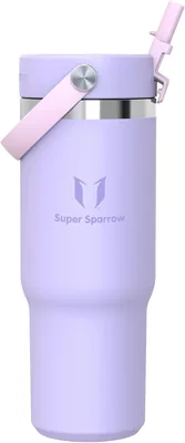 Bottiglia Termica Sparrow - 620ml/900ml/1.1L - Con Tappo Flessibile e Strofinaccio - Senza BPA e senza Perdite - Acciaio Inox