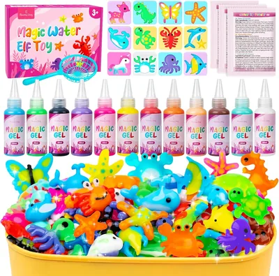 Conjunto Creativo Aqua Gelz, Diario Mágico de Eleanore, Set 3D de Magia Oceánica Gel, Kit de Dibujo para Niños