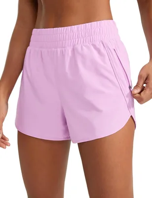 CRZ YOGA Women's Running Shorts Mesh Liner Dolphin Quick Dry Best Deal
