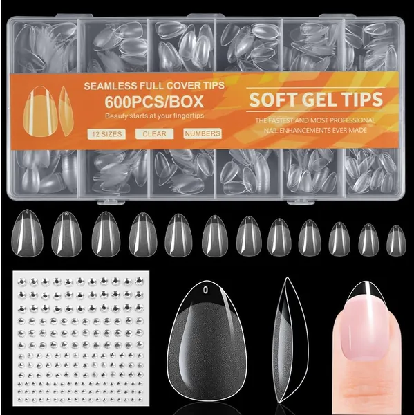 Nails BUTBU American Art - 12 Tailles, Full Coverage, Faux Ongles pour Professionnels, Débutants et DIY à Domicile