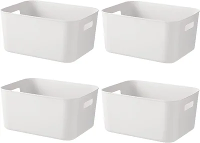 Storage Box 4 Pcs - Wardrobe Organiser with Handles - Kitchen Storage