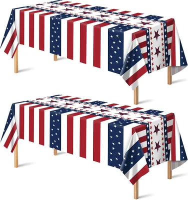 OHOME Red White Blue Tablecloth - 33% Off 4th of July Decorations
