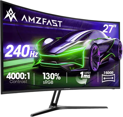 Amzfast 27 Curved Gaming Monitor 14% Off