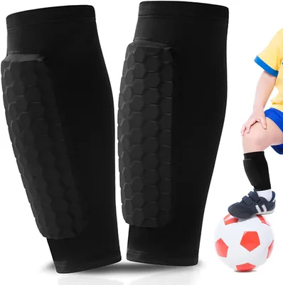 Barns fotboll legväktare med socksväska, en par shin pads för barn, idealisk för fotboll och andra sport