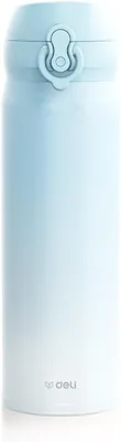 Deli Stainless Steel Water Bottle 500ml Light Blue Best Deal