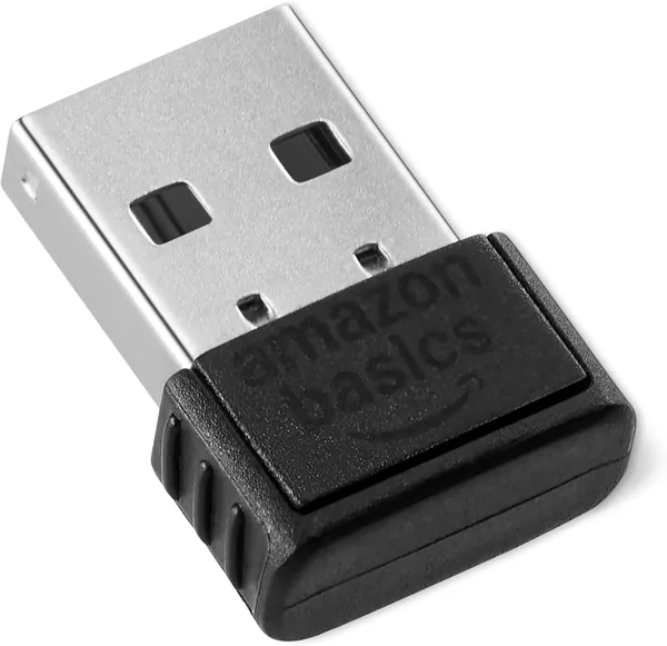 Adaptador USB Bluetooth 5.4 Amazon Basics para PC, Receptor USB para Ratón y Teclado, Compatible con Windows 1