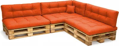 POKAR Euro Stool Quilted Kussin - Set med 8: Sitkussin 120 x 80 cm + Bakpil 120 x 40 cm, Trädgärden, Terass