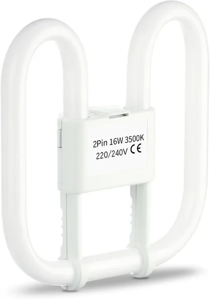 Quebec 16W 2D Square 2-Pin GR8 Cap Compact Fluorescent Lamp