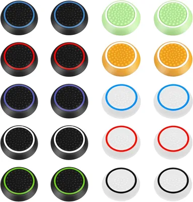 AYESY Uchwyty na kciuki, silikonowe nakładki imitujące joysticki, kompatybilne z kontrolerami PS4, PS5 i Xbox, wygodny uchwyt Best Deal
