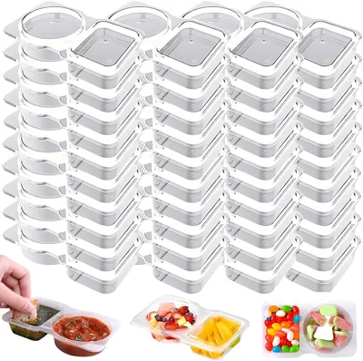 50 Pack Snack Containers with Lids - Best Deal